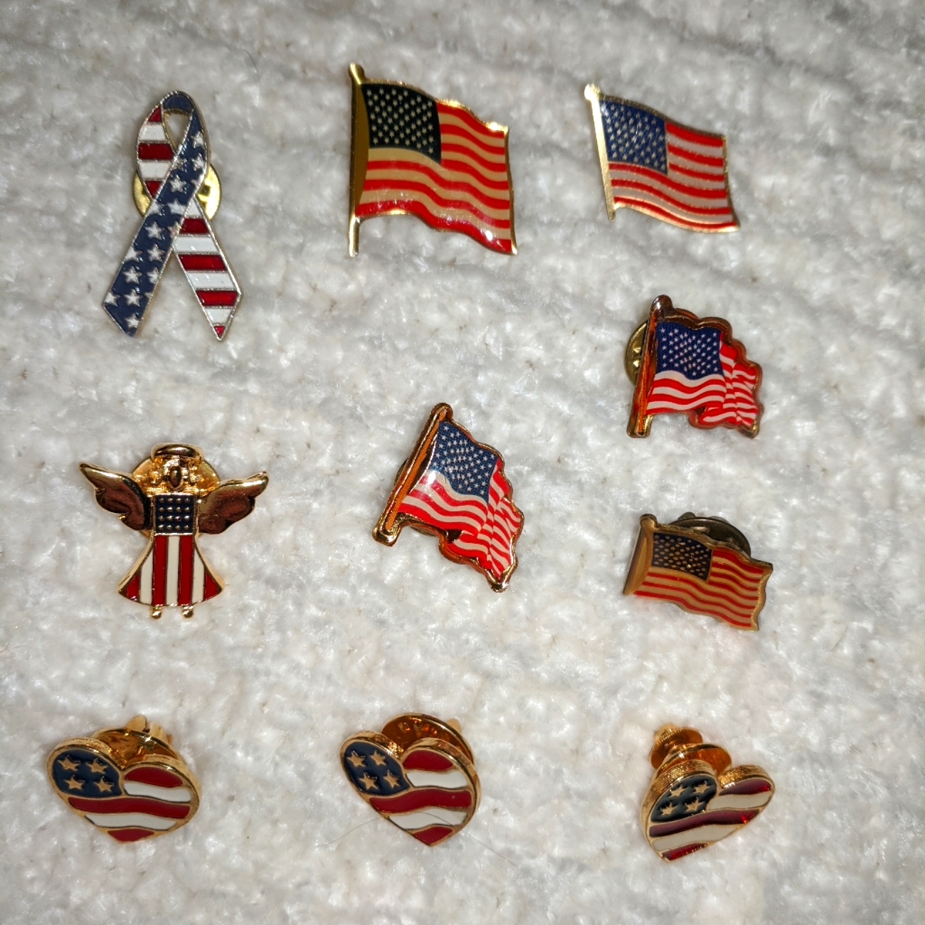 Bundle Of 10 Americana Pins